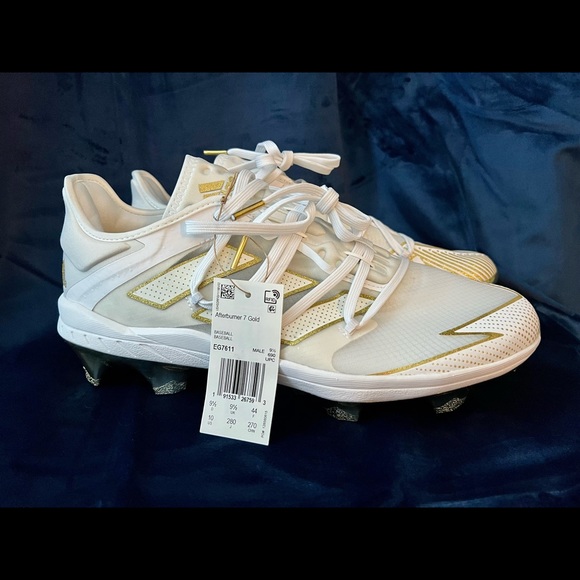 *SOLD* ADIZERO AFTERBURNER 7 GOLD BASEBALL CLEATS - Picture 8 of 9